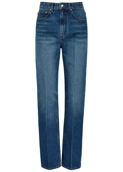 Ossou Noon Straight-leg Denim Jeans In Dark Blue