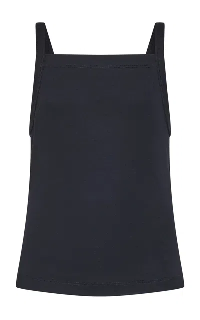 Ossou Orlen Paneled Cotton Tank Top In Black