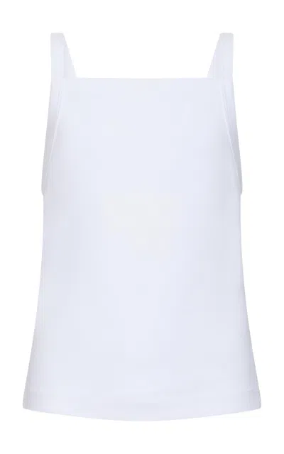 Ossou Orlen Paneled Cotton Tank Top In White