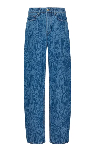 Ossou Rider Barrel-leg Jeans In Blue