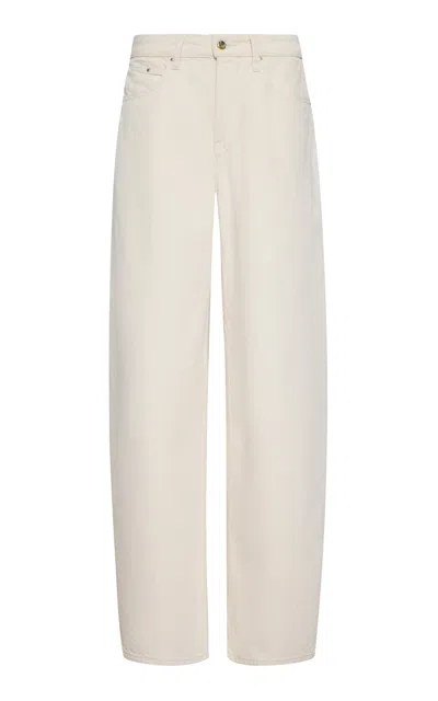 Ossou Rider Cotton Jeans In Neutral