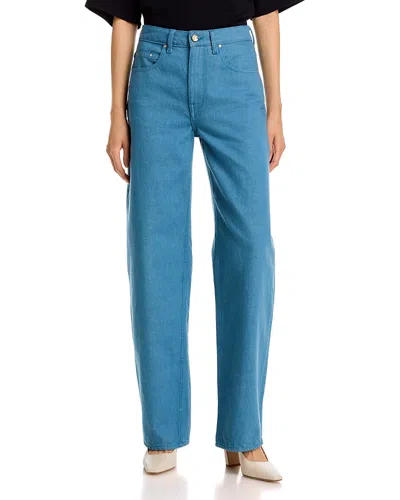 Ossou Rider Straight Leg Jeans In Cove Wash In Blue