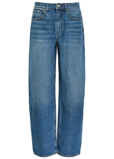 Ossou Rider Straight-leg Denim Jeans In Dark Blue