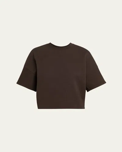 Ossou Rift Relaxed Boxy T-shirt In Brown