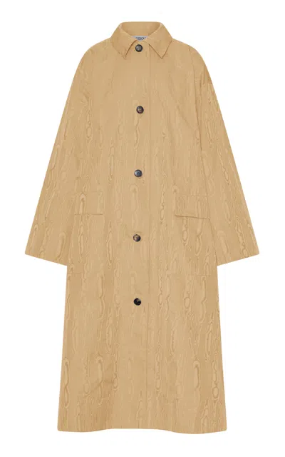 Ossou Savanna Taffeta Coat In Brown