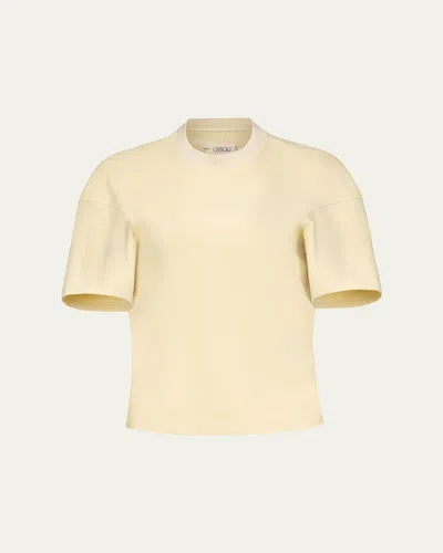 Ossou Shale Sculpted Short-sleeve Tee In Yellow