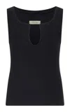 Ossou Sierra Cotton-blend Tank Top In Black