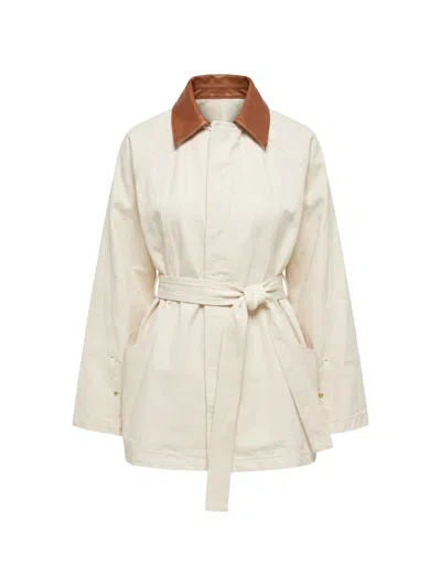 Ossou Sweep Belted Jacket In Multi