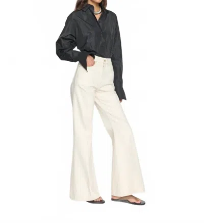 Ossou Trace Flare Jean In Buff Wash In Multi