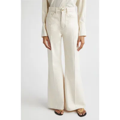 Ossou Trace Flare Leg Jeans In White