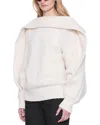 Ossou Umber Framed Sweater In Buff