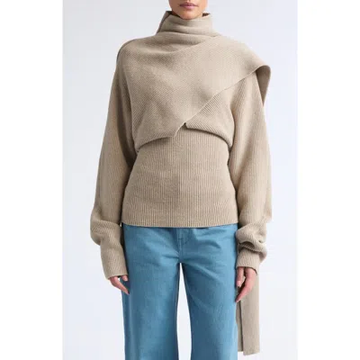 Ossou Wright Wool & Cashmere Sweater In Sorrel Melange