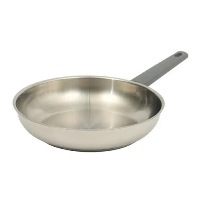 Oster 10 Inch Stainless Steel Frying Pan W/ Soft-touch Handle In Silver