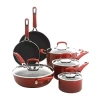 Oster 10-pc. Non-stick Cookware Set In Red