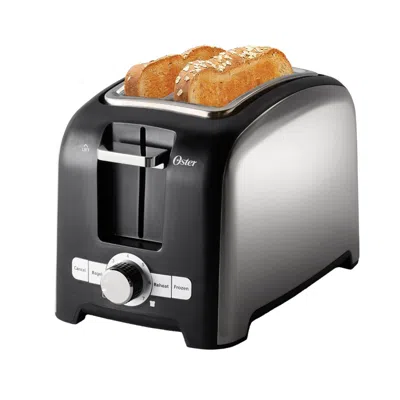 Oster 2 Slice Toaster With Extra-wide Slots In Brushed Stainless Steel In Multi