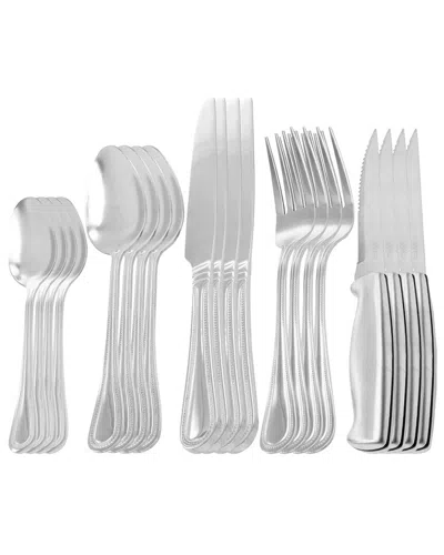 OSTER OSTER 20PC STAINLESS STEEL FLATWARE & STEAK KNIFE SET