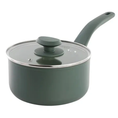 Oster 2.5 Quart Ceramic Nonstick Saucepan With Lid In Green