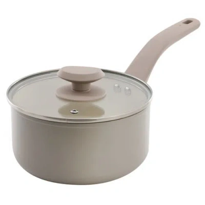 Oster 2.5 Quart Ceramic Nonstick Saucepan With Lid In Brown