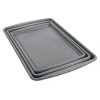Oster 3 Piece Carbon Steel Cookie Sheet Set In Gray