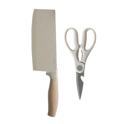 Oster 3 Piece Stainless Steel Cleaver And Shears Set In Neutral