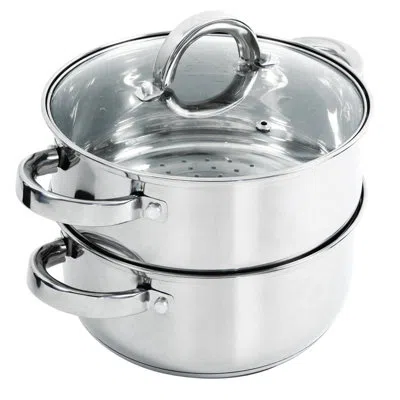 Oster 3 Qt. Stainless Steel Steamer Pot With Lid In Silver