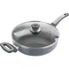 Oster 3.5 Quart Aluminum Saute Pan With Lid In Gray