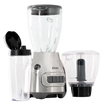 Oster 3-in-1 Kitchen System 700 Watt Blender With Blend-n-go Cup In Chrome In Black
