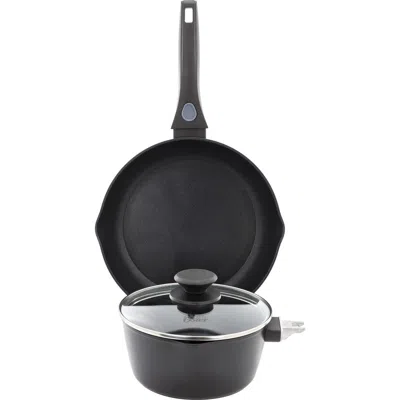 Oster 4 Piece Nonstick Aluminum Cookware Set In Black