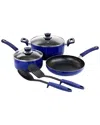 Oster 7pc Non Stick Cookware Set In Blue