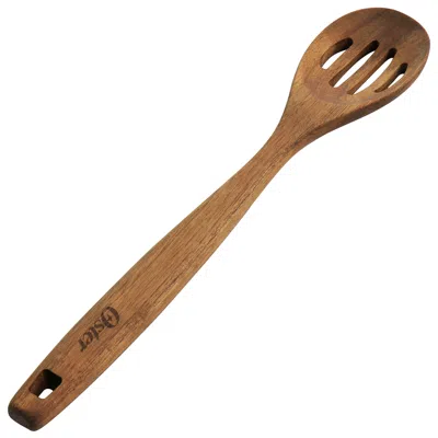 Oster Acacia Wood Slotted Spoon Cooking Utensil In Brown
