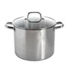 Oster Adenmore 12 Quart Stainless Steel Stock Pot With Tempered Glass Lid In Silver