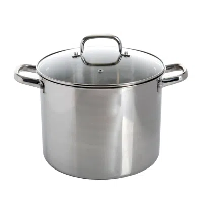 OSTER ADENMORE 12 QUART STAINLESS STEEL STOCK POT WITH TEMPERED GLASS LID