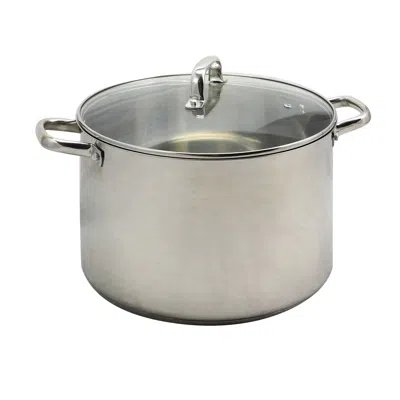 OSTER ADENMORE 16 QUART STAINLESS STEEL STOCK POT WITH TEMPERED GLASS LID