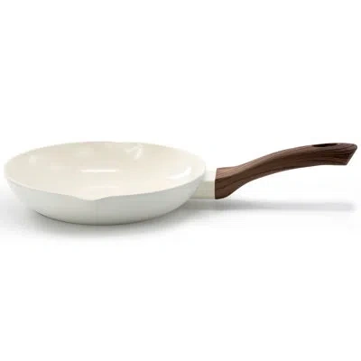 Oster Amberg Choice 12 Inch Ceramic Nonstick Forged Aluminum Frying Pan In Off-white In Cream