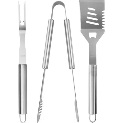 Oster Baldwin 3 Piece Stainless Steel Barbecue Tool Set In Silver