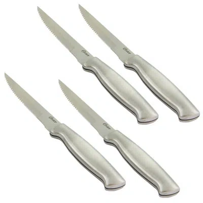 Oster Baldwyn 4 Piece Steak Knife Set In White