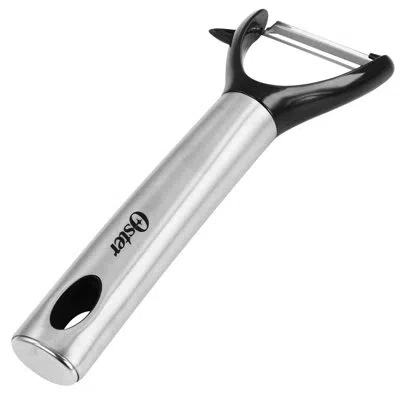 Oster Baldwyn Kitchen Peeler With Stainless Steel Handle In Black;silver