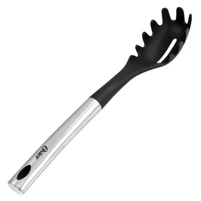 Oster Baldwyn Nylon Pasta Server Kitchen Utensil With Stainless Steel Handle In Silver;black