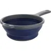 Oster Bluemarine Collapsible Polypropylene Colander With Handle In Blue