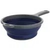 Oster Bluemarine Collapsible Polypropylene Colander With Handle In Navy In Multi
