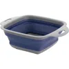 Oster Marine Collapsible Square Plastic Colander In Blue