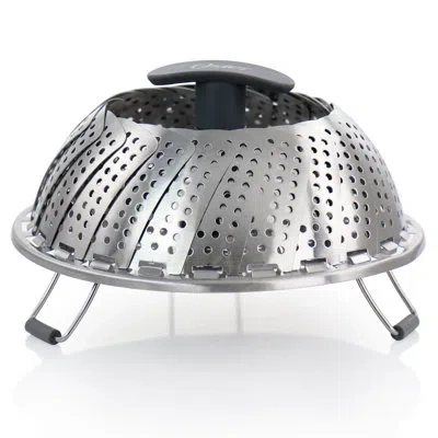 Oster Bluemarine Expandable Stainless Steel Steamer Basket In Silver;black
