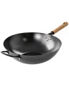 Oster Bressler 13.5in Carbon Steel Wok In Black