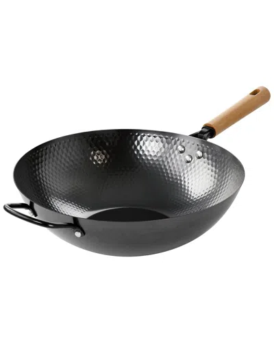Oster Bressler 13.5in Carbon Steel Wok In Black