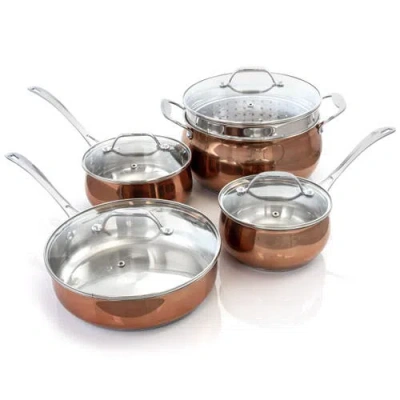 OSTER OSTER CARABELLO 9 PIECE STAINLESS STEEL COOKWARE COMBO SET