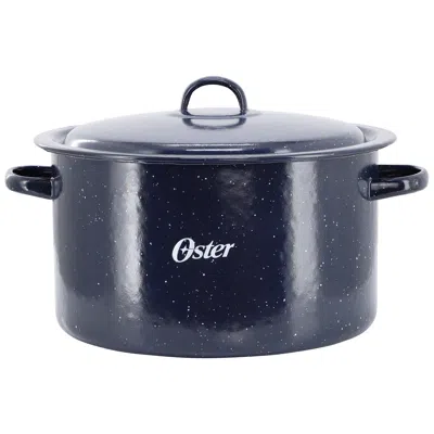 OSTER CASTILLO 11 QUART ENAMEL ON STEEL STOCK POT WITH LID IN BLUE