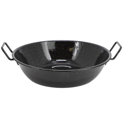 OSTER CASTILLO 12 INCH ENAMEL ON STEEL PAELLA PAN IN SPECKLED BLACK