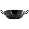 Oster Castillo 9.5 Inch Enameled Steel Paella Pan In Speckled Black In Black