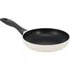 Oster Clairborne 9.5 Inch Round Nonstick Aluminum Frying Pan In Linen In White