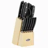 Oster Collister 15 Piece Stainless Steel Cutlery Set In Black With Soft Grip Handles In Black